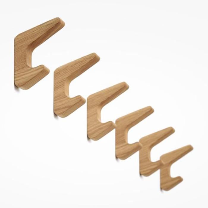1 Set / 2pcs Crochets muraux en bois utiles drôles Chic pour la maison RACK DE RANGEMENT - RACK A EXERCICE - SUPPORT