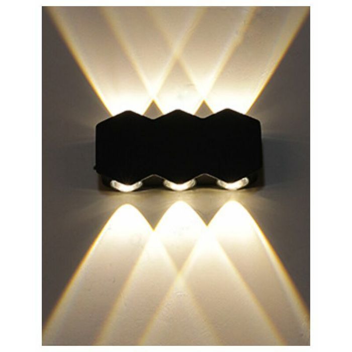 6pcs LED applique murale extérieure intérieure et extérieure LED étanche applique murale blanc chaud patio lumière