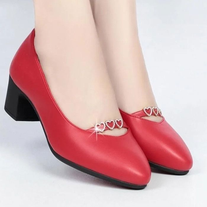 Escarpins Femme Talons 10 Cm — Bout Pointu, Cuir Verni, Pour Bureau, Soirée, Mariage, Couleur Noir/rouge/rose