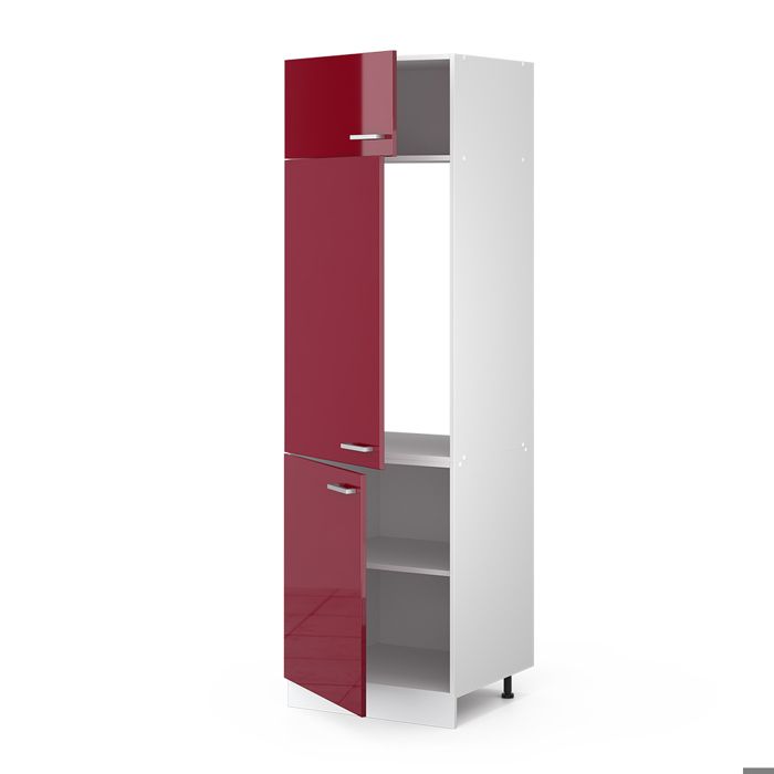Armoire haute universelle R-Line 60cm avec portes Rouge bordeaux Haute brillance Vicco 41707