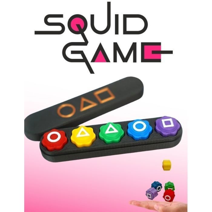 Jeu Coréen Gonggi - 5 Pierres Style Squid Game - Jeu Traditionnel Enfants/Adultes - Avec Étui