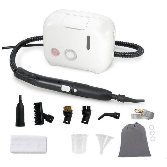 Nettoyeur à Vapeur - RELAX4LIFE - 10s pour Chauffer - Réservoir de 1 L - Pression Haute de 3 Bars - Ajout dEau en Continu - Blanc - Relax4Life