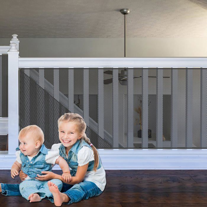 Comparer les prix de Filet de Protection - UISEBRT - 200x91cm - Noir - Polyester - Sécurité Escaliers/Balcons