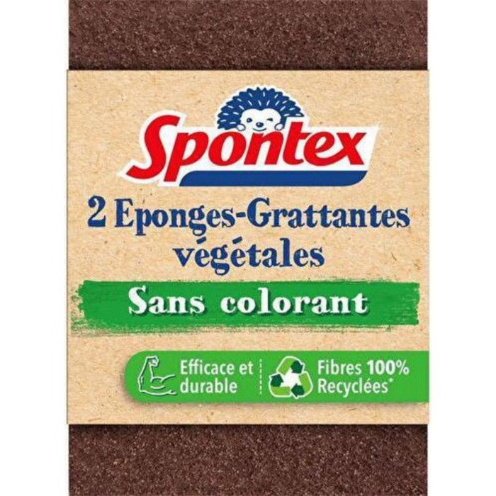 Spontex Tableau SPONTEX EPONGES GRATTANTES SANS COLORANT X2 - Cdiscount Au quotidien