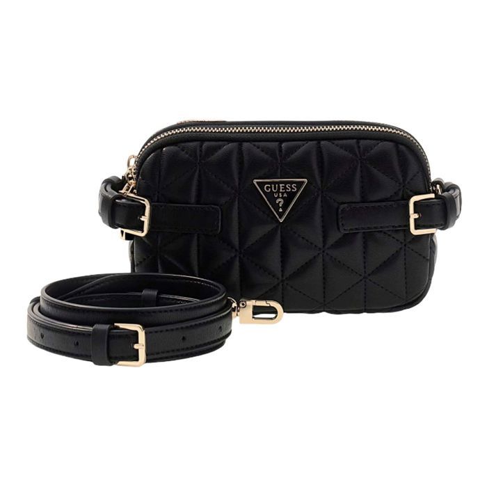 GUESS Sac à épaule bandoulière noir pour femme - Paisleigh Mini Camera Bag 330381