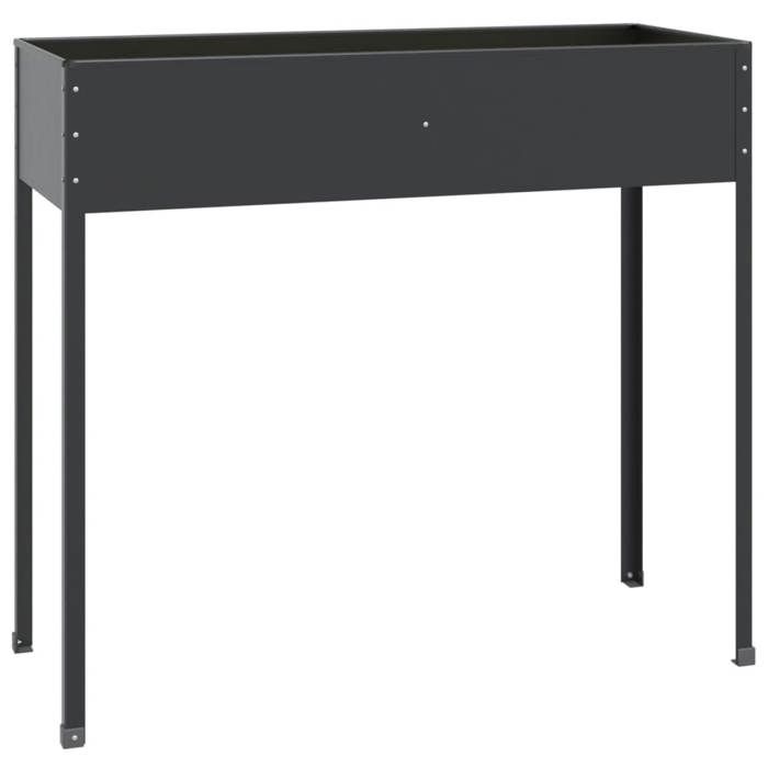 KALISSE®Lit Surélevée - Jardinière balcon Bac à Fleurs Anthracite 1005x405x90cm Acier galvanisé MagicFR05_13315511