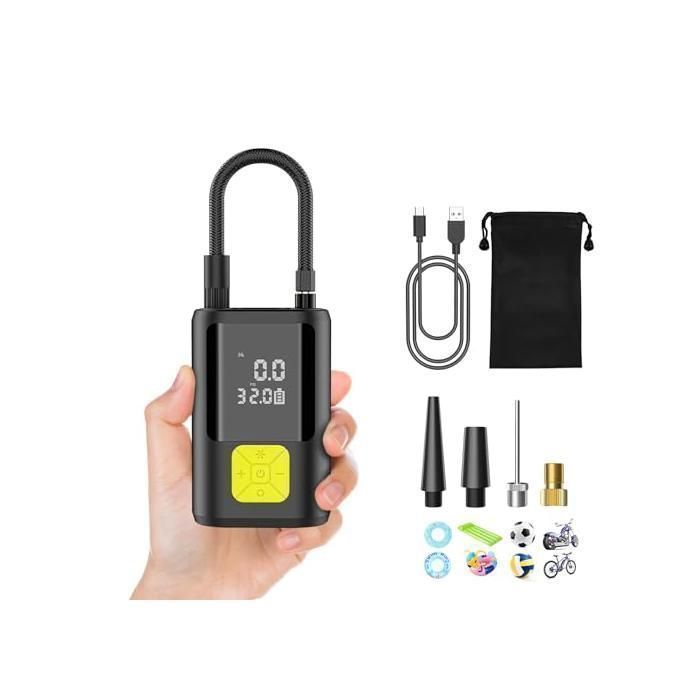 Gonfleur Pneus Voiture Sans Fil 150PSI - Compresseur Air Portable 4000mAh Avec Écran LCD Et LED