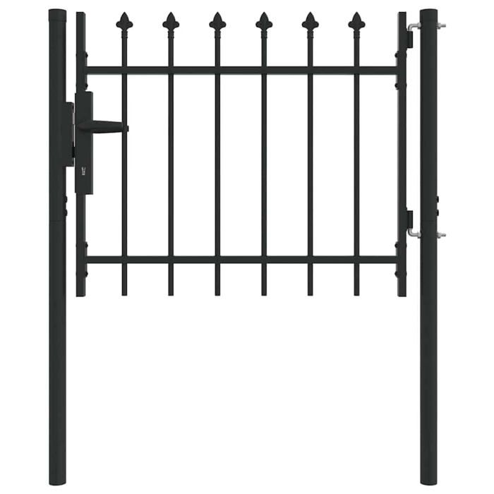 vidaXL Porte de Clôture 100 x 75 cm Acier revêtu de - vue 2