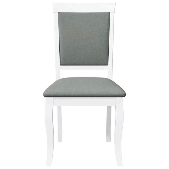 TOP 2026 Chaises à manger coussins 2 pcs - 2 PLACES - Meuble de cuisine - blanc bois massif caoutchouc - 50x55x95.5 cm ccc1776