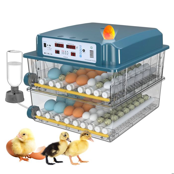 Comparer les prix de Couveuse œuf Automatique 120 Oeufs avec Retournement Automatique Double Alimentation Incubateur pour œufs de Poule Caille Canard