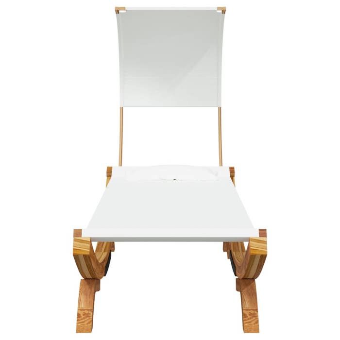 En PromotionLit repos 1 pcSHIELD Fauteuil long de piscinearrière-cour avec auvent 100x200x126cm Bois courbé massif Crème 100x2