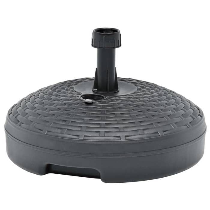 Solde 2026Support de Parasol/Parapluie fonctionnel Anthracite - Socle de parasol rempli de sable/deau 20 L Plastique rotin 2.7 Kg