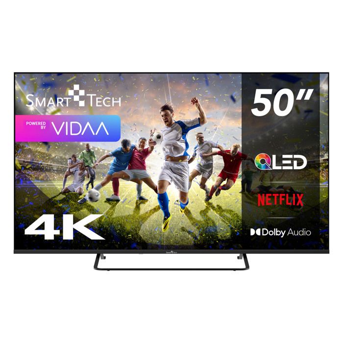 Smart Tech TV QLED 4K UHD 50 (126 cm) 50QV02K VIDAA TV 3xHDMI 2xUSB HDR 10 Dolby Audio