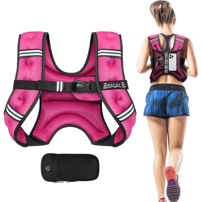 Gilet lesté ajustable - Unbrand - Sable de fer - Taille ajustable - Bandes réfléchissantes - Matériaux respirants