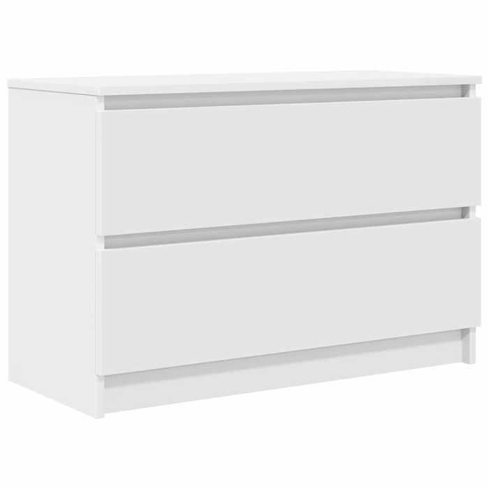 Meuble TV - vidaXL - bois dingénierie - blanc - 2 tiroirs - 80 x 35 x 54 cm 439jgm33w