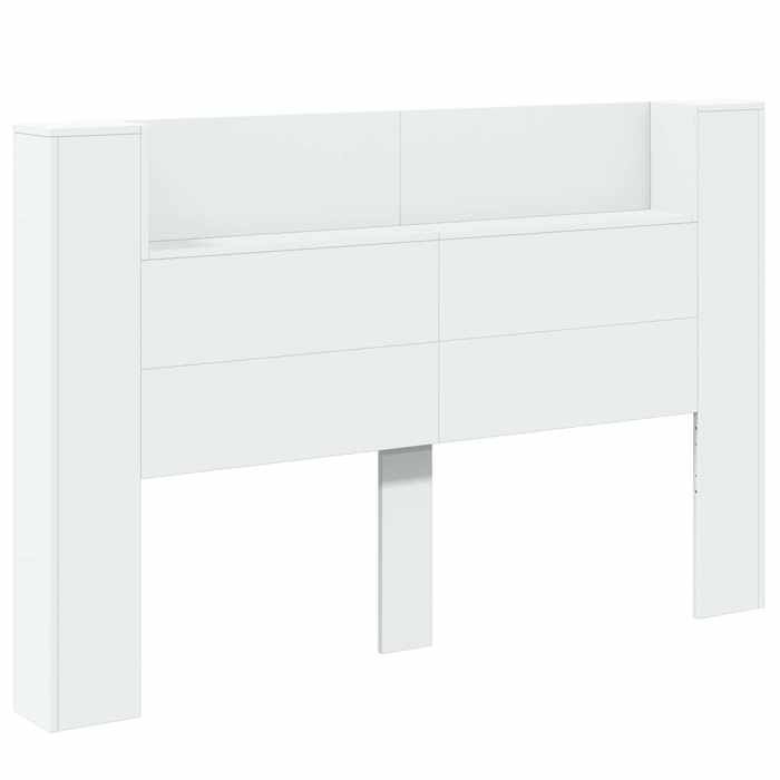 Rangement tête de lit - Cabinet de tête de lit avec LED - vidaXL - bois dingénierie - blanc - 160 x 165 x 1035 cm 3606868