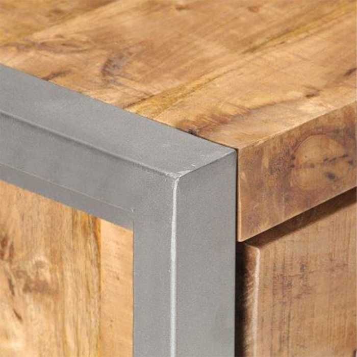 Buffet 60x35x70 cm Bois de manguier brut_2 ans garantie_34001