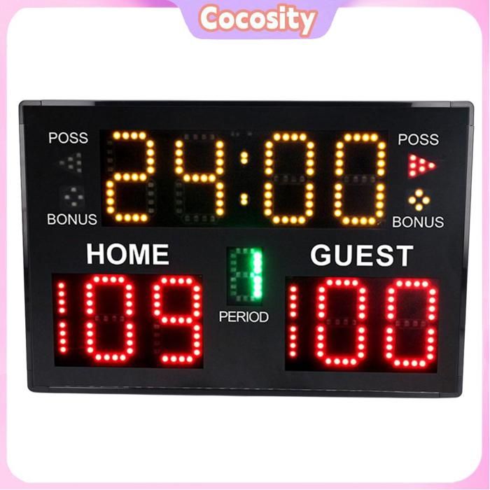 Cocosity Tableau daffichage numérique de basket-ball Digital Basketball Scoreboard 11 Digit LED Electronic sport cycle