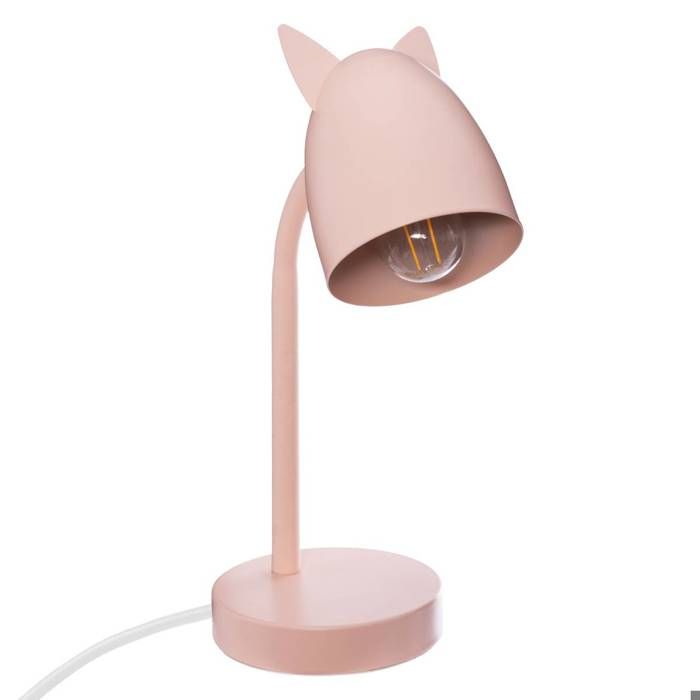 Lampe à poser à oreilles H.31cm métal rose - Atmosphera Créateur dintérieur