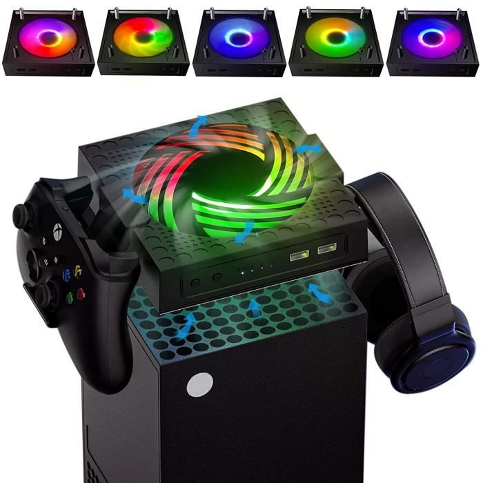 Ventilateur pour Xbox Series X,Ventilateur de Refroidissement avec Vitesse Automatique Réglable