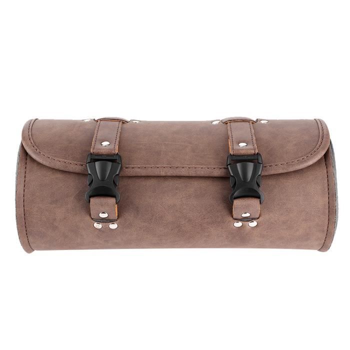 Pochette latérale moto cuir marron côté 2 sacs pochette sacoches sacoches selle