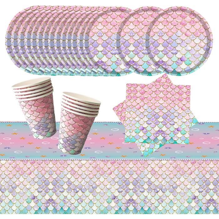 Ensemble De Fête Anniversaire Stitch – Assiettes, Tasses, Nappe, Serviettes (rose, Multicolore)
