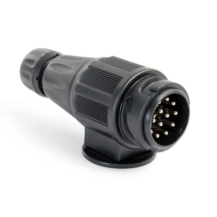 XPOtool Prise de remorque 13 Broches 12V Adaptateur plastique Véhicule Feu de stop Clignotant