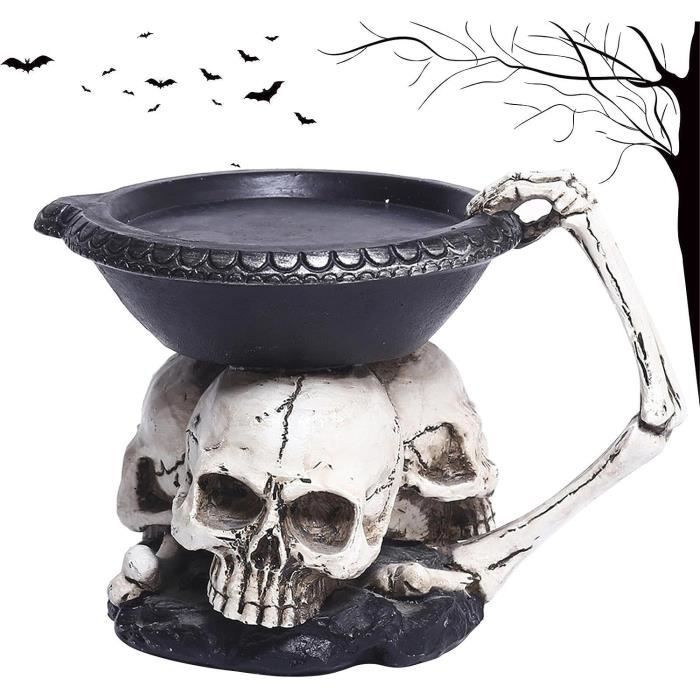 Lot De 12 Décorations De Tête De Mort Avec Cordon De 5 M