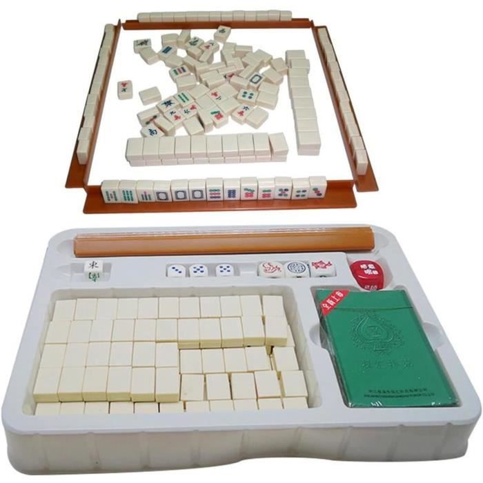Jeu D’évasion Style Mahjong – 65 Blocs De 30 Mm En ABS Avec Autocollants DIY – Jeu De Réflexion Pour Enfants Et Familles – Parfait Pour Voyage Ou Soirée Jeu