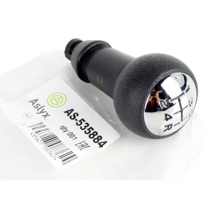 Pommeau Levier Vitesse Chrome Noir Pour Citroën - C2, C3, C4, Berlingo - Design Ergonomique