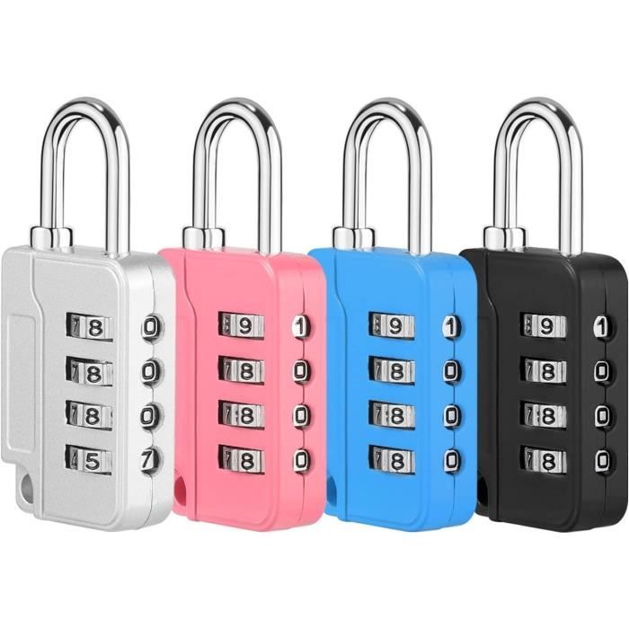 Lot De 8 Mini Cadenas à Code 3 Chiffres - Réinitialisables, Colorés, Pour Casiers, Sacs, Valises, Salle De Sport