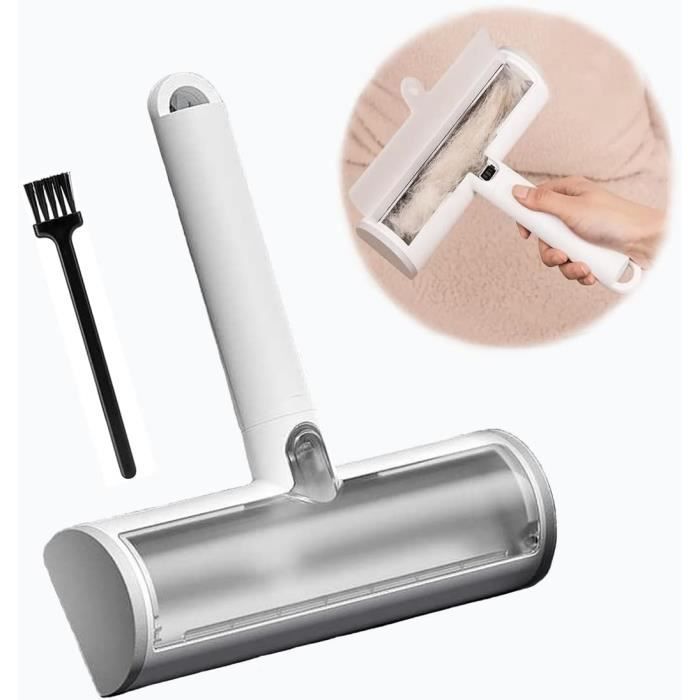 3 Rouleaux Anti-Poils Lavables - Pour Animaux, Vêtements, Canapé (Transparent)