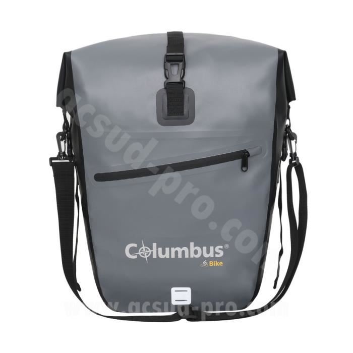 Sacoches pour porte-bagages - COLUMBUS - Sac imperméable - 20L - Gris/Noir - 42x28x18