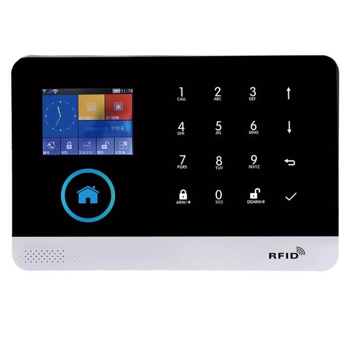 Alarme visuelle intelligente de 433MHZ GSM + GPRS + WIFI, kit à la maison intelligent de système d'alarme de sécurité à la maison