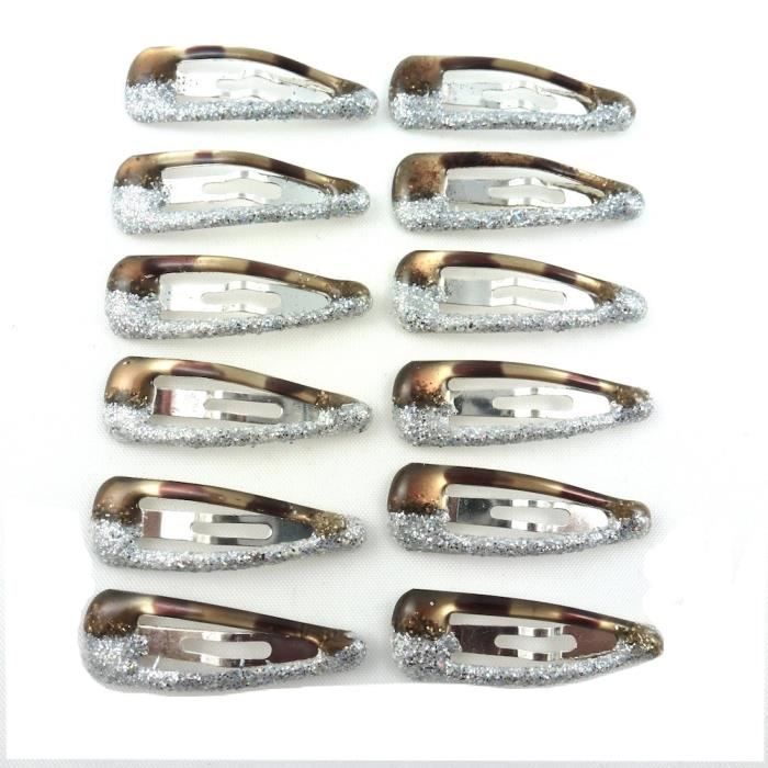 Lot De Barrettes 'clic-clac' Pour Cheveux - Multicolores - Neuf Avec étiquettes