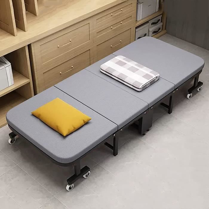 Avec Matelas, Portable pour Bureau, Lit Pliable avec Ca e, Lit D'Invité Escamotable, Lit De
