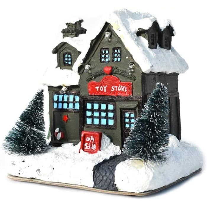 Mini Village de Noël scène de Noël Maison Village et Figurines avec