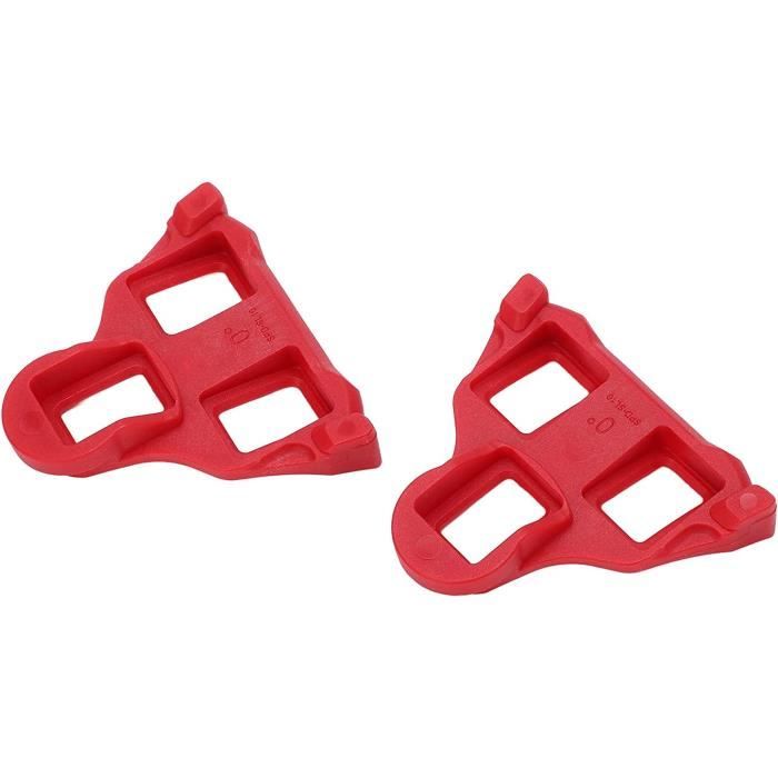 Cale de pedale de velo Conception reglable a 3 Trous Couleur Rouge Ultra legere materiau ABS Pince de Plaque de pedales de A566 Cdiscount Sport