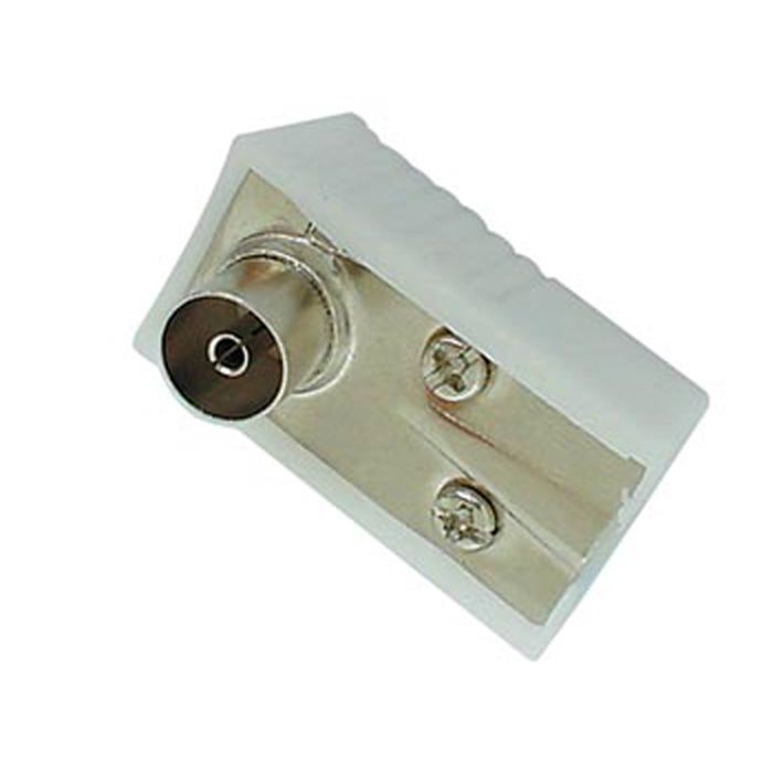 Connecteur adaptateur câble 15cm fiche prise antenne ISO mâle coudé RAKU II - C11985