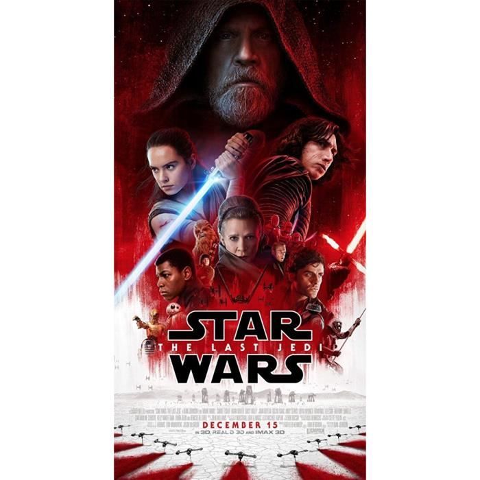 Poster Star Wars Le Dernier Jedi 61x90 Cm Achat Vente Affiche Poster Poster Star Wars Le Dernier Cdiscount