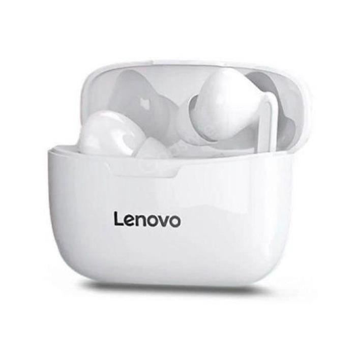 Écouteurs Intra-auriculaires Bluetooth Lenovo LP40 - Sans Fil, Blanc, Micro Intégré, Neuf