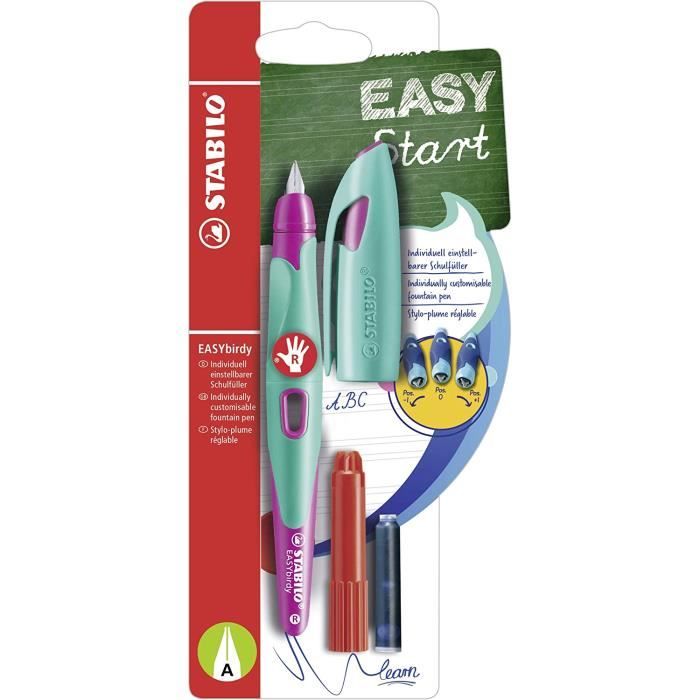 Stylo Roller Ergonomique Stabilo EASYoriginal Pour Droitier - Encre Bleue Effaçable 0.5mm - 11