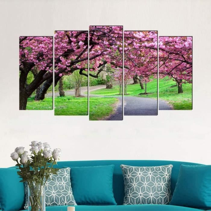Décoration Murale Sur Bois – SÉRÉNITÉ – Impression Florale – 60x60 Cm – Neuf