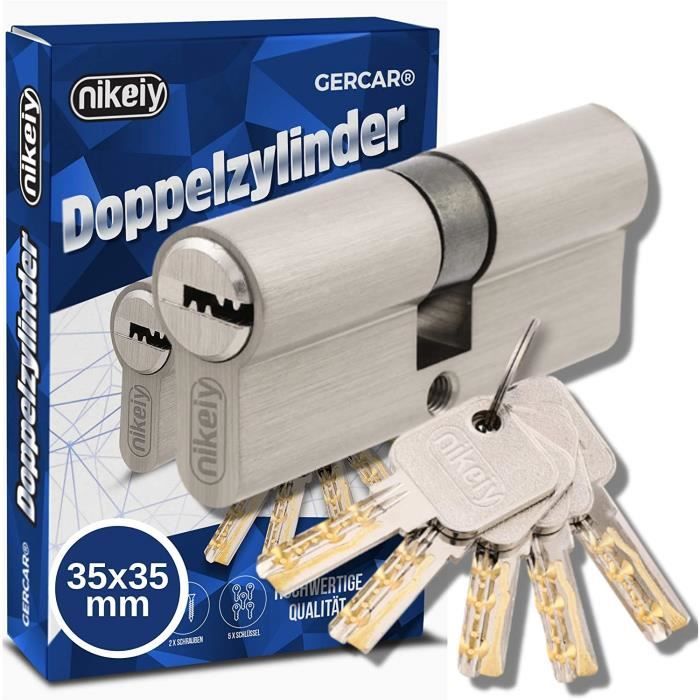 Serrure Encastrée KeyMet 72/50 - Pour Cylindre Gauche/Droite - Acier - Avec Contre-Plaque - Neuf
