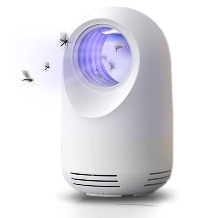 Lampe Anti-Moustiques UV Et Ventilation - Tueur D'Insectes Électrique USB - Sans Produits Chimiques - Pour Chambre (20-50m²) - Blanc