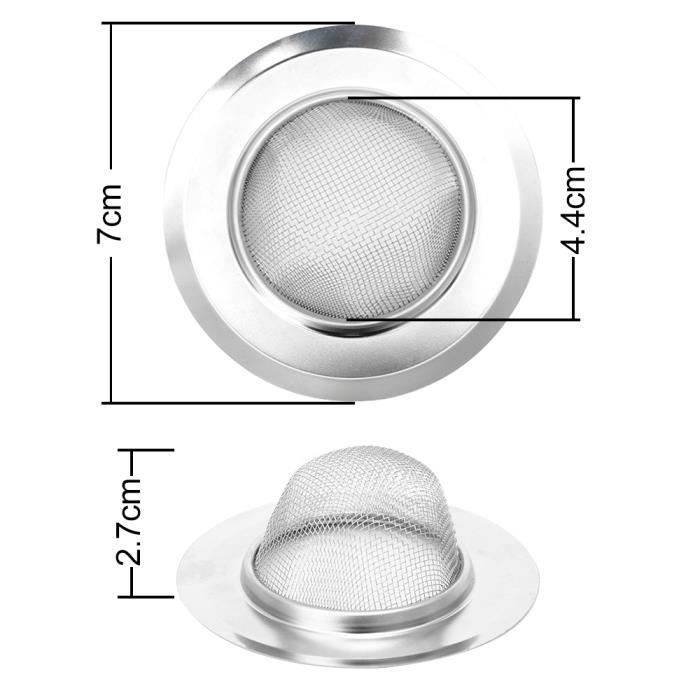 7 cm fin filet - Filet de vidange de sol en métal pour salle de bain ...