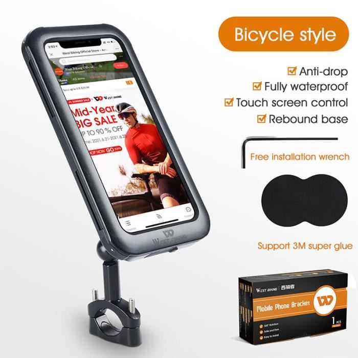 Nllkii Support Téléphone Vélo Étanche, Support De Guidon De