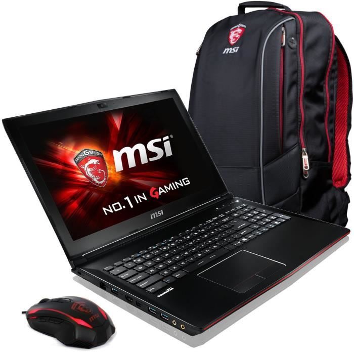 MSI PC Portable Gamer + Pack Gaming GP62 2QE223FR 15,6