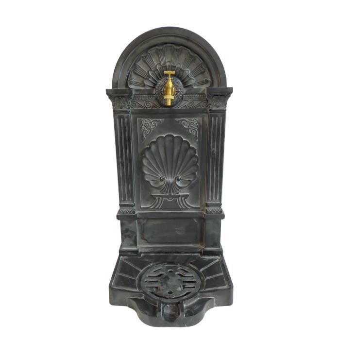 Fontaine de jardin - CHEMIN DE CAMPAGNE - Résine noire - 42 x 32 x