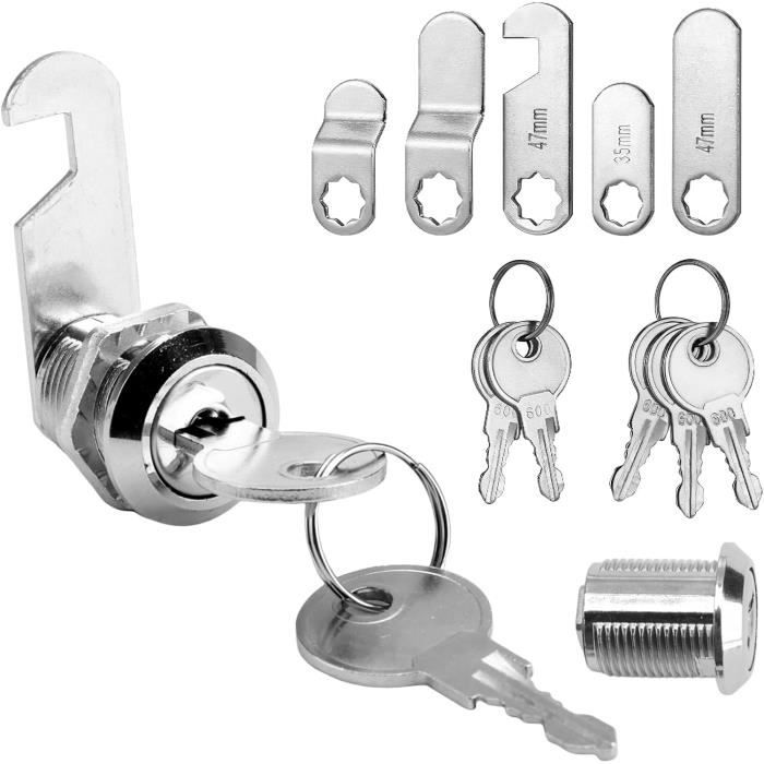 VOCIBO® Serrure De Boîte Aux Lettres 25 Mm - Livré Avec 5 Plaques De Verrouillage Différentes